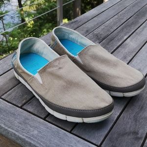 Women's canvas Crocs slip ons